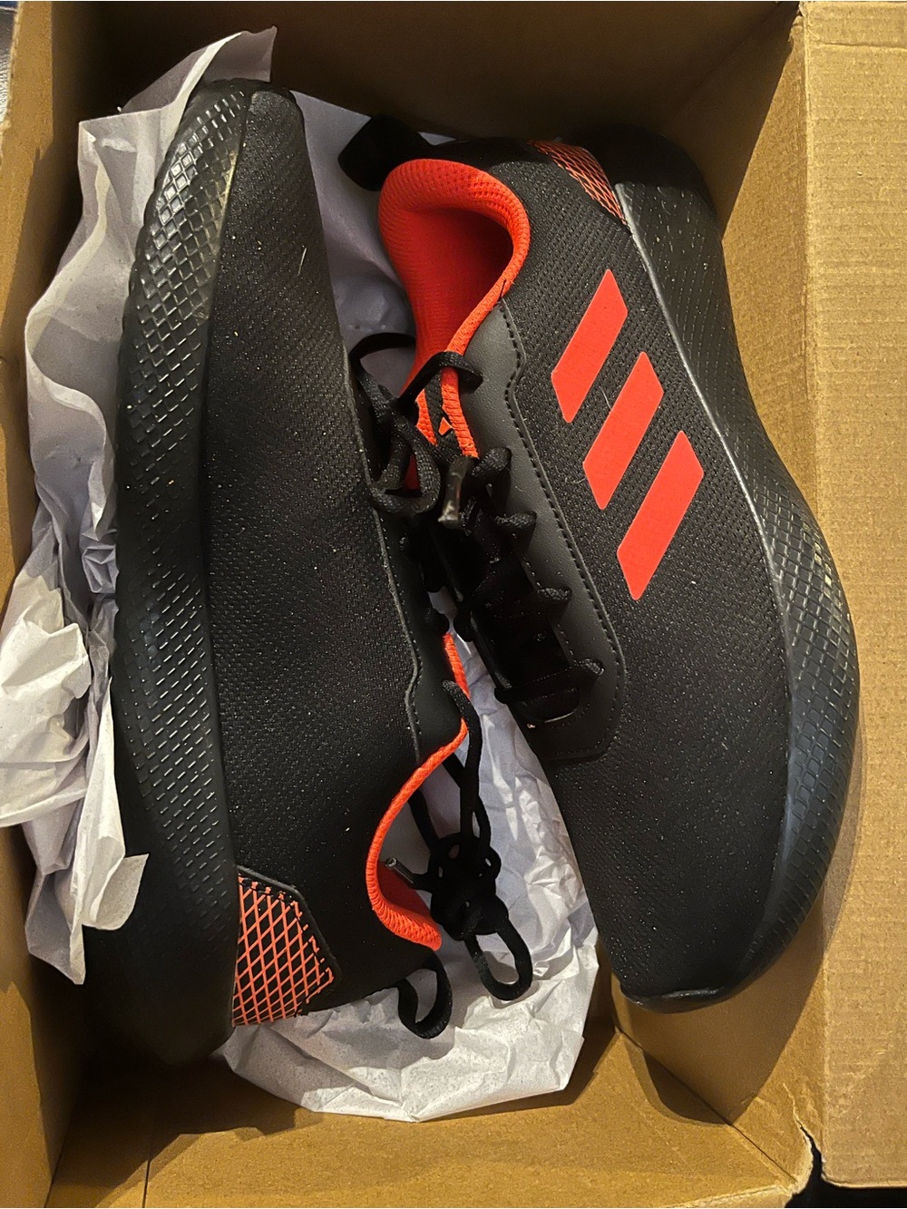 Adidas Impulse Syn 3.0 Men’s 6.5 Black Solar Red Running Shoes NIB